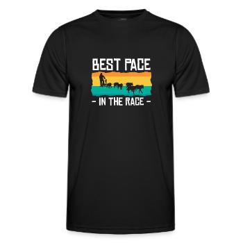 Dog Sledding | Mushing - Men's Functional T-Shirt - black - Front - AI Model Male 178 dark (178cm)