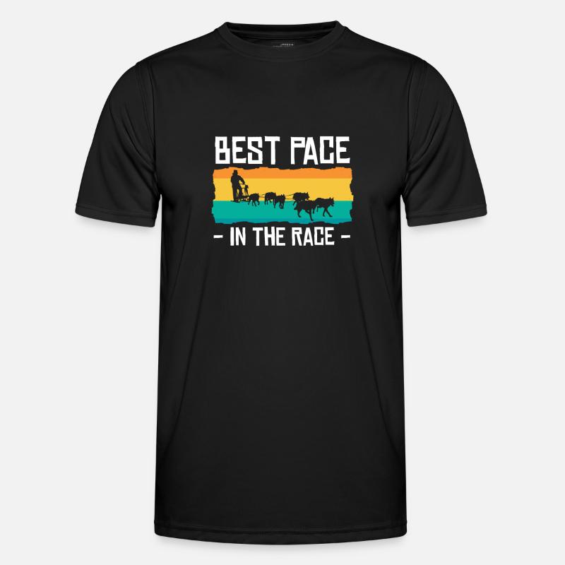 Dog Sledding | Mushing - Men's Functional T-Shirt - black