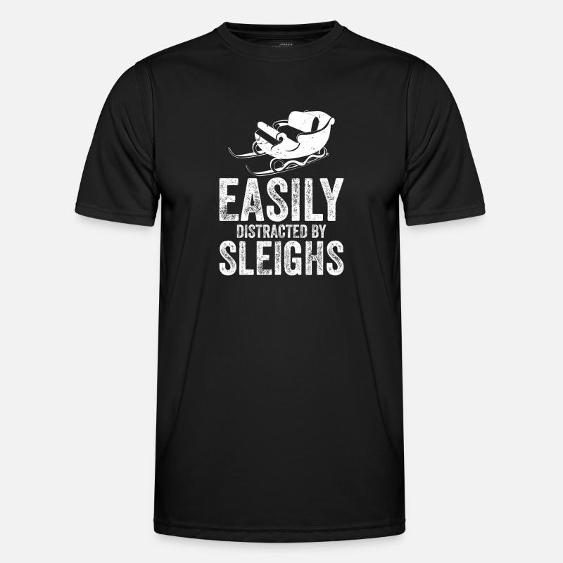 Dog Sledding | Mushing - Men's Functional T-Shirt - black