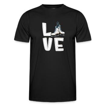 Eislaufen - Männer Funktions-T-Shirt - Schwarz - Vorne - AI Model Male 178 dark (178cm)