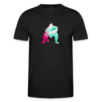 Lutteur de lutte Sumo Fighter Wrestling - T-shirt sport Homme - noir - Devant - AI Model Male 178 dark (178cm)