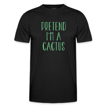 Drôle de prétendant que je suis cactus costume pour Halloween - T-shirt sport Homme - noir - Devant - AI Model Male 178 dark (178cm)