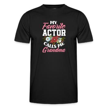Drôle d’acteur Actrice Cadeau - T-shirt sport Homme - noir - Devant - AI Model Male 178 dark (178cm)
