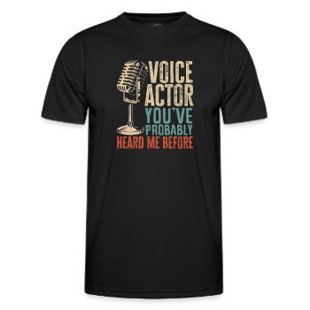 Drôle d’acteur Actrice Cadeau - T-shirt sport Homme - noir - Devant - AI Model Male 178 dark (178cm)