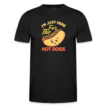 Hot Dog Hot Dogs Liebhaber Geschenk - Männer Funktions-T-Shirt - Schwarz - Vorne - AI Model Male 178 dark (178cm)