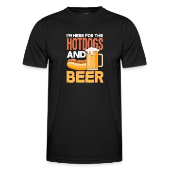Hot Dog Hot Dogs Liebhaber Geschenk - Männer Funktions-T-Shirt - Schwarz - Vorne - AI Model Male 178 dark (178cm)