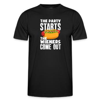 Hot Dog Hot Dogs Liebhaber Geschenk - Männer Funktions-T-Shirt - Schwarz - Vorne - AI Model Male 178 dark (178cm)