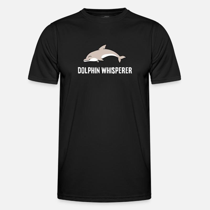 Dolphin Whisperer Cute Dolphin - Men's Functional T-Shirt - black