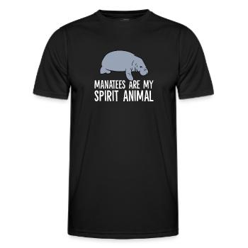 Seekühe sind mein Seelentier Lustige Seekuh - Männer Funktions-T-Shirt - Schwarz - Vorne - AI Model Male 178 dark (178cm)