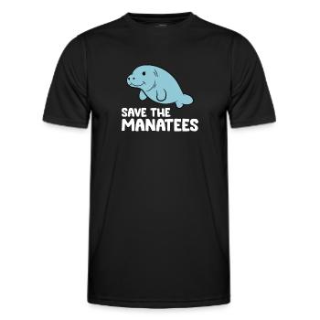Seekühe Ozean Meerestiere Rettet die Seekühe - Männer Funktions-T-Shirt - Schwarz - Vorne - AI Model Male 178 dark (178cm)