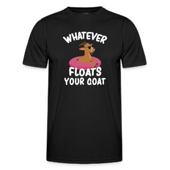 Whatever Floats Your Goat - Männer Funktions-T-Shirt - Schwarz - Vorne - AI Model Male 178 dark (178cm)