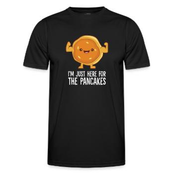 Je ne suis là que pour les crêpes - T-shirt sport Homme - noir - Devant - AI Model Male 178 dark (178cm)
