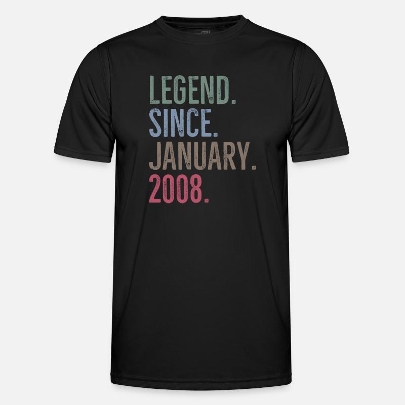 Legend Since January 2008 - Men's Functional T-Shirt - black