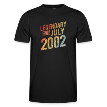 20th Birthday Gift Legendary Since July 2002 20 Ye - Männer Funktions-T-Shirt - Schwarz - Vorne - AI Model Male 178 dark (178cm)