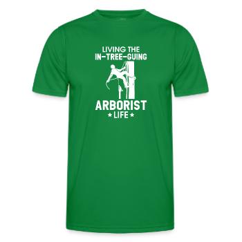 Grimpeur Arboriculteur Bûcheron Arboriculteur - T-shirt sport Homme - vert - Devant - AI Model Male 178 dark (178cm)