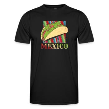 Retro Vintage Mexican Food Mexico Taco - Männer Funktions-T-Shirt - Schwarz - Vorne - AI Model Male 178 dark (178cm)