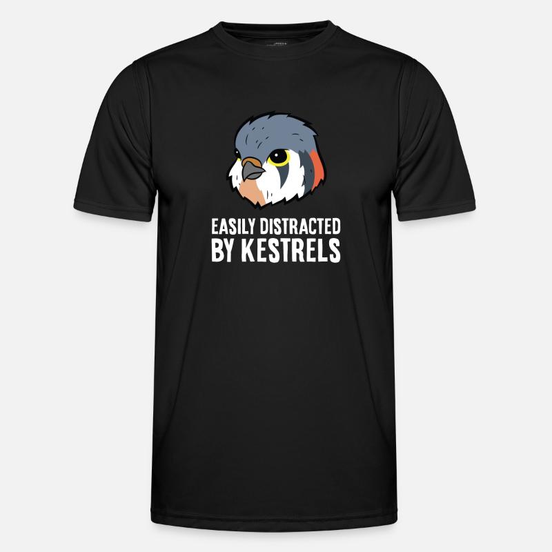 Easily Distracted By Kestrels - Men's Functional T-Shirt - black
