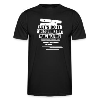 geek statement present idea family gift - Men's Functional T-Shirt - black - Front - AI Model Male 178 dark (178cm)