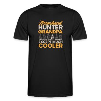 Arrowhead Hunting Arrowhead Collector - Men's Functional T-Shirt - black - Front - AI Model Male 178 dark (178cm)