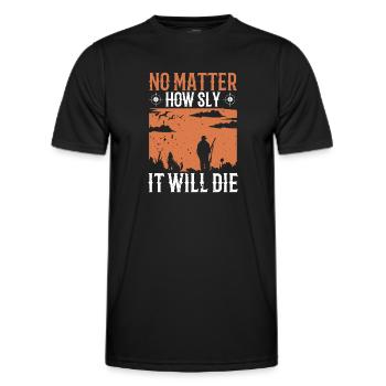 Coyote Jäger - Männer Funktions-T-Shirt - Schwarz - Vorne - AI Model Male 178 dark (178cm)