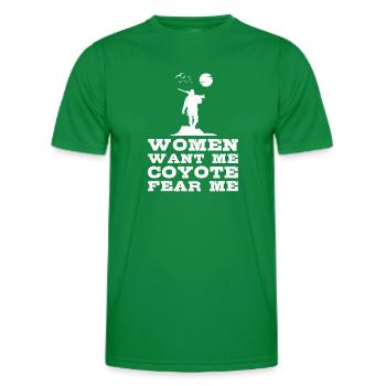 Coyote Hunters - Men's Functional T-Shirt - kelly green - Front - AI Model Male 178 dark (178cm)
