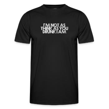 Je ne suis pas aussi réfléchi que toi ivre je suis - T-shirt sport Homme - noir - Devant - AI Model Male 178 dark (178cm)