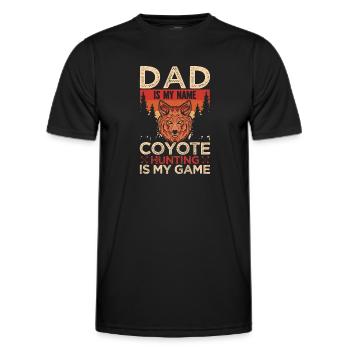 Coyote Jäger - Männer Funktions-T-Shirt - Schwarz - Vorne - AI Model Male 178 dark (178cm)