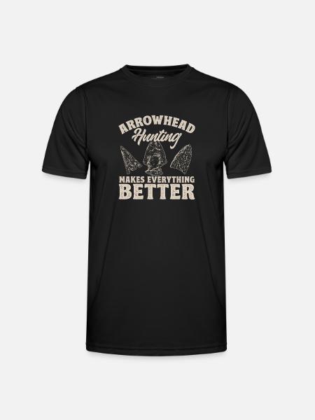 Arrowhead Hunting Arrowhead Collector - Men's Functional T-Shirt - black