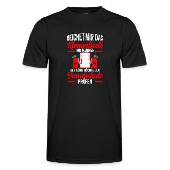 Reichet das Klemmbrett Brandschutzbeauftragter - Männer Funktions-T-Shirt - Schwarz - Vorne - AI Model Male 178 dark (178cm)