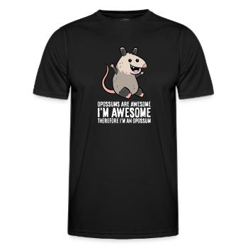Les opossums sont géniaux Je suis génial donc je suis un - T-shirt sport Homme - noir - Devant - AI Model Male 178 dark (178cm)