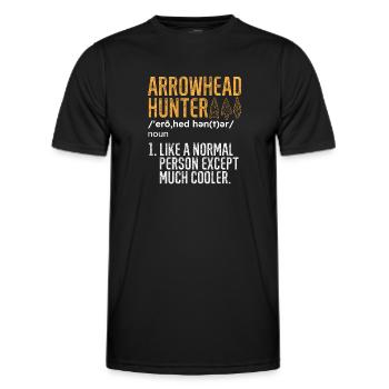 Arrowhead Hunting Arrowhead Collector - Men's Functional T-Shirt - black - Front - AI Model Male 178 dark (178cm)