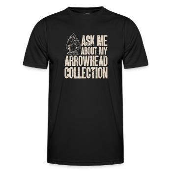 Arrowhead Hunting Arrowhead Collector - Men's Functional T-Shirt - black - Front - AI Model Male 178 dark (178cm)