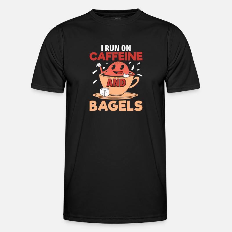 Bagel Spruch Geschenk - Männer Funktions-T-Shirt - Schwarz