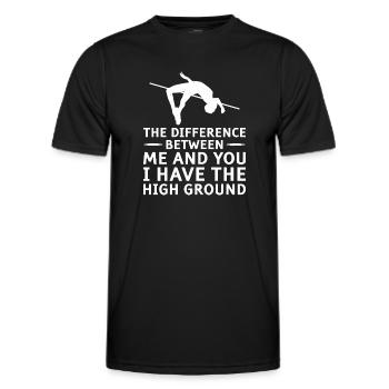 Pole Vault Pole Vault Athletics - Men's Functional T-Shirt - black - Front - AI Model Male 178 dark (178cm)