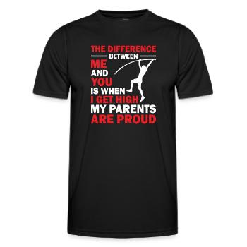 Pole Vault Pole Vault Athletics - Men's Functional T-Shirt - black - Front - AI Model Male 178 dark (178cm)