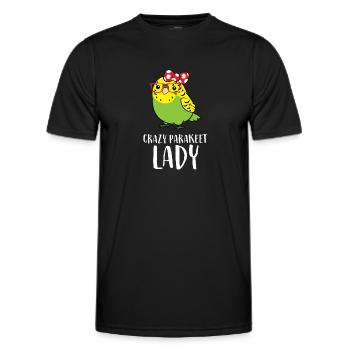 Verrückte Sittich-Dame - Männer Funktions-T-Shirt - Schwarz - Vorne - AI Model Male 178 dark (178cm)
