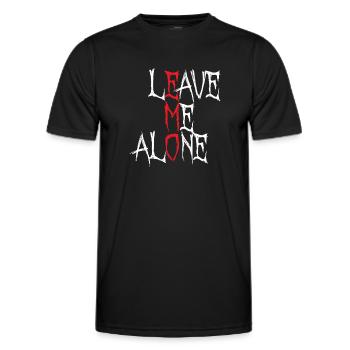 Laissez-moi tranquille | | de vêtements Emo | Emocore Emo Musique - T-shirt sport Homme - noir - Devant - AI Model Male 178 dark (178cm)