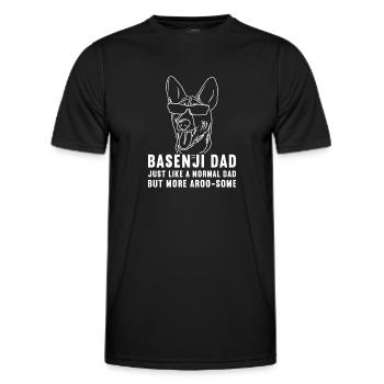 Basenji Hund Geschenk - Männer Funktions-T-Shirt - Schwarz - Vorne - AI Model Male 178 dark (178cm)