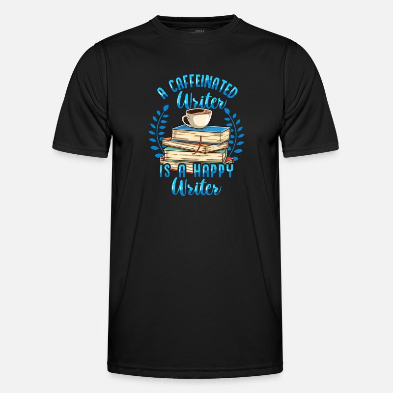 A Caffeinated Writer Coffee Men's Functional T-Shirt