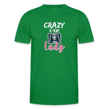 Radiologie Crazy X Ray Lady Rad Tech - Männer Funktions-T-Shirt - Kelly Green - Vorne - AI Model Male 178 dark (178cm)