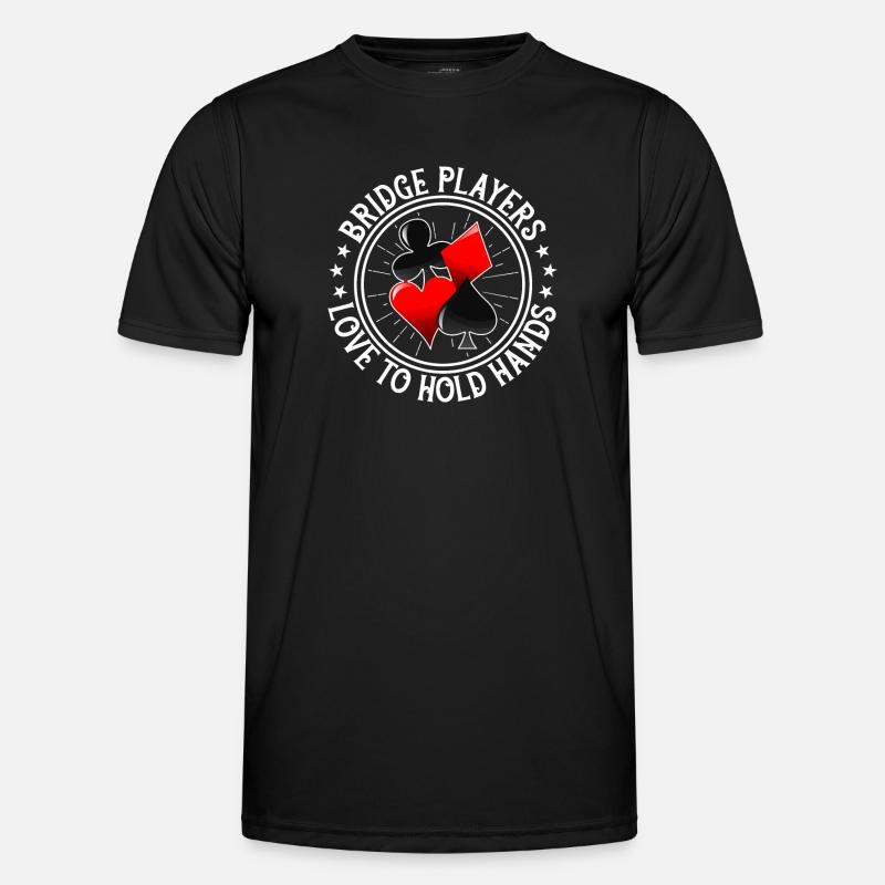 Bridge Player Card Game - Men's Functional T-Shirt - black