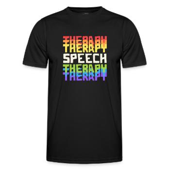Speech Therapy SLP Rainbow Speech Language - Männer Funktions-T-Shirt - Schwarz - Vorne - AI Model Male 178 dark (178cm)