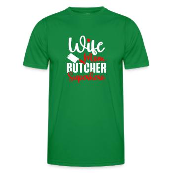 Fleischerei Metzger Fleischer Metzgerei Geschenk - Männer Funktions-T-Shirt - Kelly Green - Vorne - AI Model Male 178 dark (178cm)