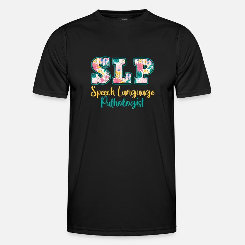 SLP Speech Language Pathologist - Männer Funktions-T-Shirt - Schwarz