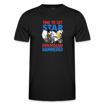 Amérique États-Unis Américain Américain - T-shirt sport Homme - noir - Devant - AI Model Male 178 dark (178cm)