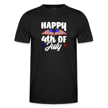 Amérique États-Unis Américain Américain - T-shirt sport Homme - noir - Devant - AI Model Male 178 dark (178cm)