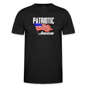 Amérique États-Unis Américain Américain - T-shirt sport Homme - noir - Devant - AI Model Male 178 dark (178cm)