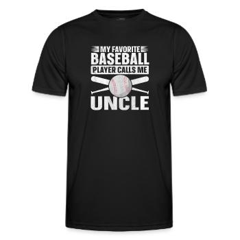 My Favorite Baseball Player Calls Me Uncle - Men's Functional T-Shirt - black - Front - AI Model Male 178 dark (178cm)