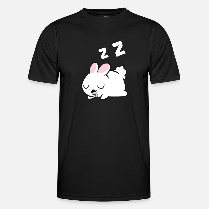 Sleeping Rabbit Sleeping Pajama Rabbit Männer Funktions-T-Shirt