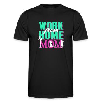 Retro Vintage Work From Home Mom Awesome - Men's Functional T-Shirt - black - Front - AI Model Male 178 dark (178cm)
